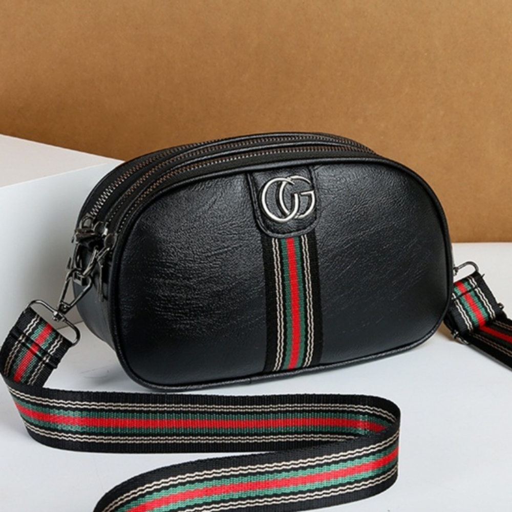 Faux Leather Sling Bag - Picture 1 of 8